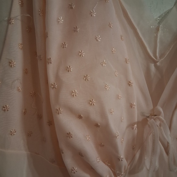 Vintage Silk Peignoir Negligee Pink Nightgown EUC STUNNING - Picture 3 of 9